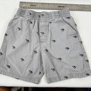 Garanimals Boys Grey Shark Print Cotton Twill Shorts Size 3T beach summer